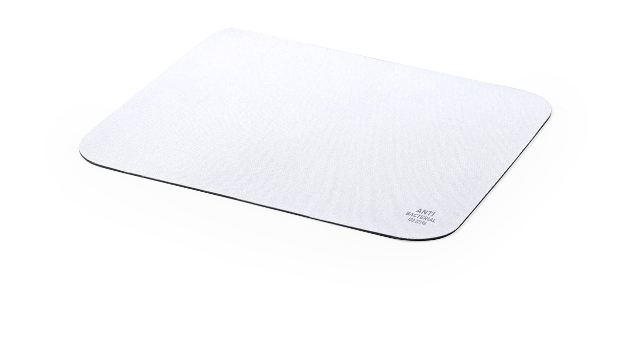 Antibakterielles Mousepad Walin weiß Polyester (150 g/m²), Silikon