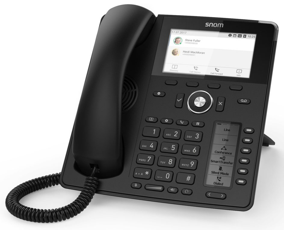 Snom  D785 Prof. schwarz Schnurgebundenes Telefon, VoIP Bluetooth, PoE Farbdisplay Schwarz
