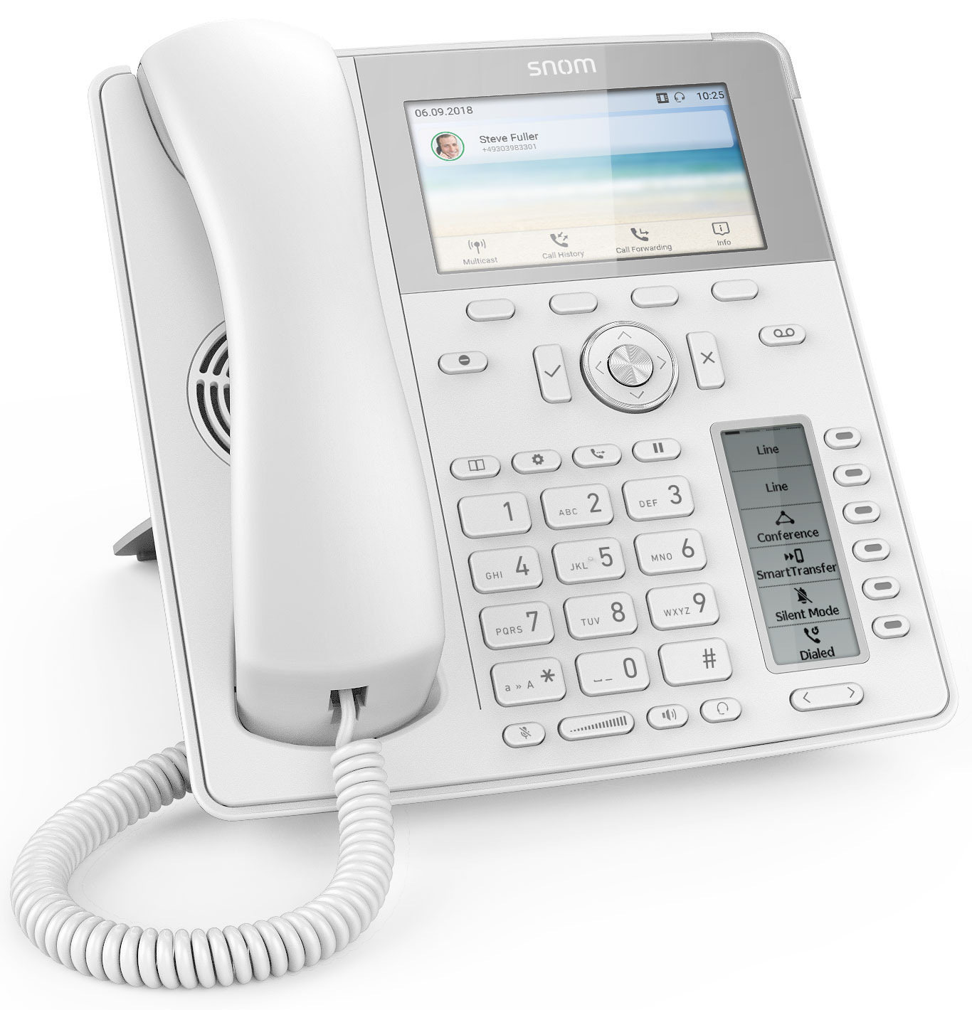Snom  D785 Prof. Schnurgebundenes Telefon, VoIP Bluetooth, PoE Farbdisplay - weiß