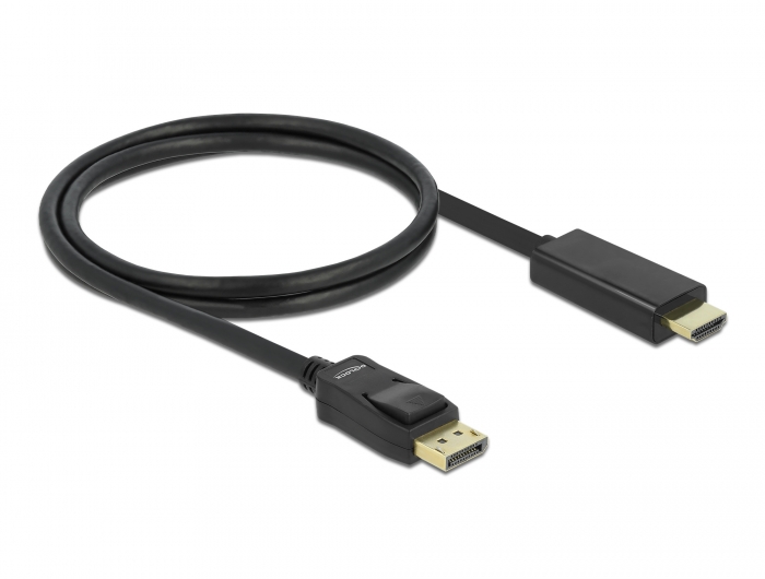 Delock Kabel DisplayPort 1.1 Stecker, High Speed HDMI-A Stecker Passiv, 1920 x 1200, 1m